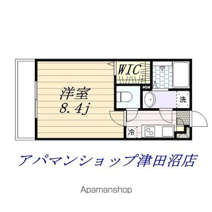 千葉県習志野市大久保４丁目[1K/26.49m2]の間取図