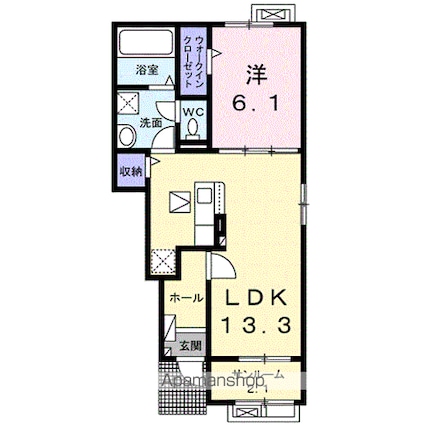 カインドハウスⅣ[1LDK/50.01m2]の間取図
