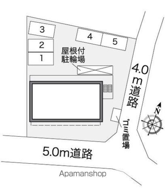 レオパレスグランシャリオ[1K/19.87m2]の配置図