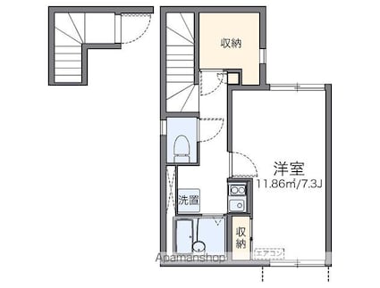 東京都練馬区練馬４丁目[1K/28.86m2]の間取図
