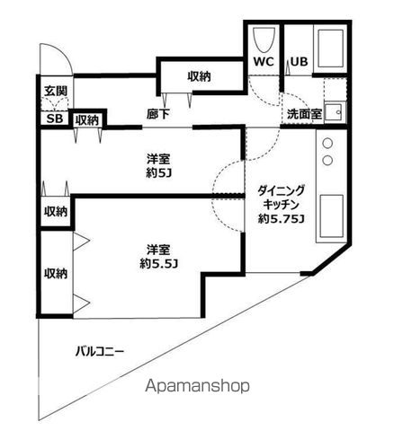 【メゾントラスト鐘ヶ淵の間取り】