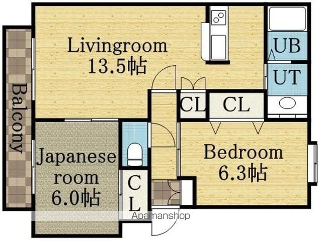 パークハイツCの間取り写真