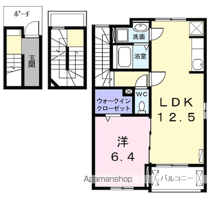 モデッサ芳野Ｓ[1LDK/54.19m2]の間取図