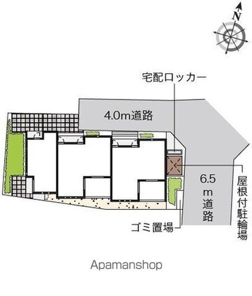 ミランダモトウイング５[1LDK/43.06m2]の配置図