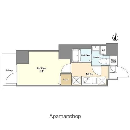 アルファコート立石３[1K/21.8m2]の間取図