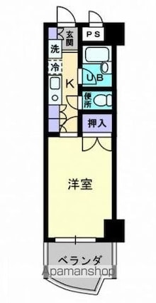 パルクピア[1K/21.87m2]の間取図