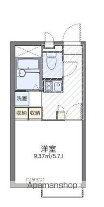 レオパレスルミネ[1K/20.28m2]の間取図