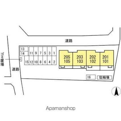 サンリット・ＭⅢ[2LDK/64.91m2]の配置図