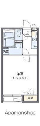 クレイノ凛[1K/25.54m2]の間取図