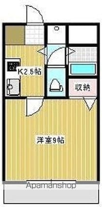 ラパス三笠[1K/25.5m2]の間取図