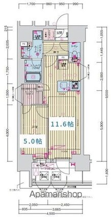 プレサンス丸の内サージュ[1LDK/42.75m2]の間取図