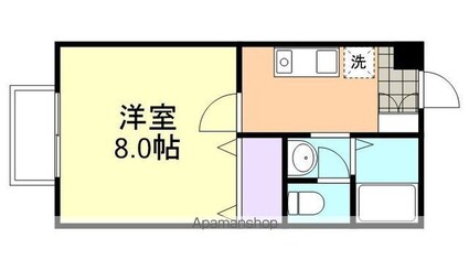 セジュール平松[1K/26.93m2]の間取図