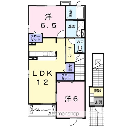 ドルチェ[2LDK/58.86m2]の間取図