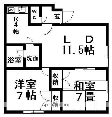 イシオカマンションIIの間取り写真