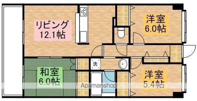 東京都三鷹市下連雀７丁目[3LDK/70.2m2]の間取図