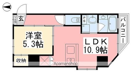 アスティオン本町[1LDK/40.43m2]の間取図
