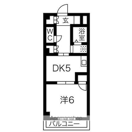 タウンＭ＆Ｅ[1DK/28.66m2]の間取図