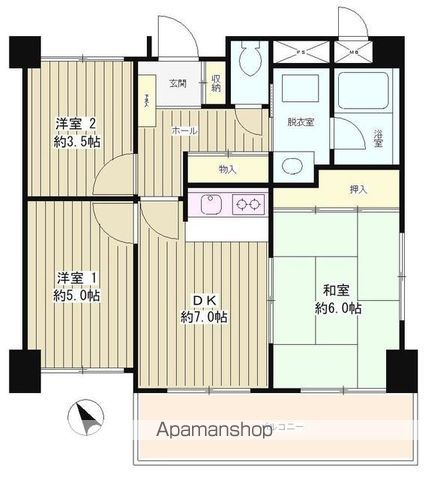 【中野区新井のマンションの間取り】