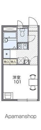 レオパレスルート向山[1K/20.28m2]の間取図