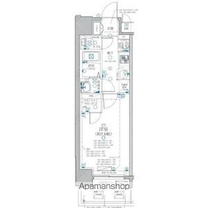 ディアレイシャス名古屋ステーション[1K/25.84m2]の間取図