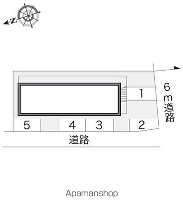 レオパレスＢａｎ[1K/19.87m2]の配置図