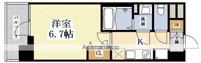 プレサンスOSAKA西中島リエゾンの間取り写真