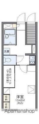 レオパレス飯野坂　Ｙ　Ｋ[1K/23.71m2]の間取図