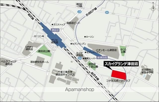 スカイグランデ津田沼の内装写真