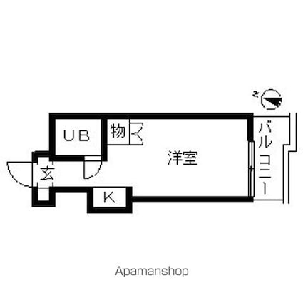 東京都世田谷区成城２丁目[1R/14.03m2]の間取図
