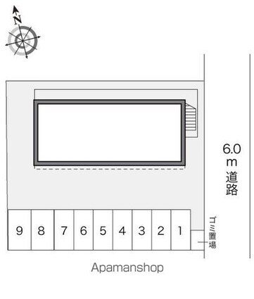 レオパレスプトゥリ[1K/22.35m2]の配置図
