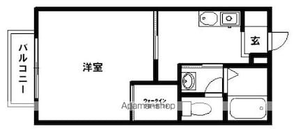 プチメゾンＫ[1K/24.71m2]の間取図