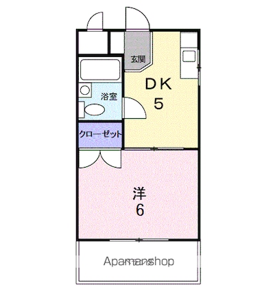 リバーサイドマンション[1DK/23.18m2]の間取図