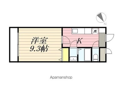 和歌山県和歌山市狐島[1K/31.35m2]の間取図