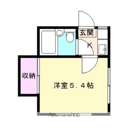 東京都杉並区阿佐谷北５丁目[1K/17.82m2]の間取図