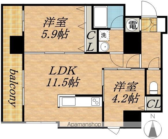 クレジデンス札幌・南4条の間取り写真