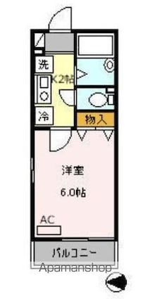 グランセジュール西祖師谷[1K/18.63m2]の間取図