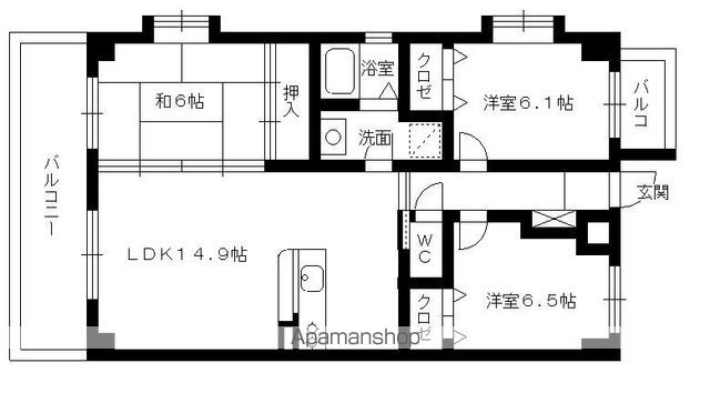 グランパルク若宮の間取り写真