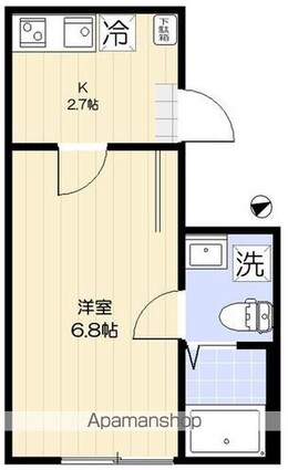 パークサイド東武練馬[1K/20.52m2]の間取図