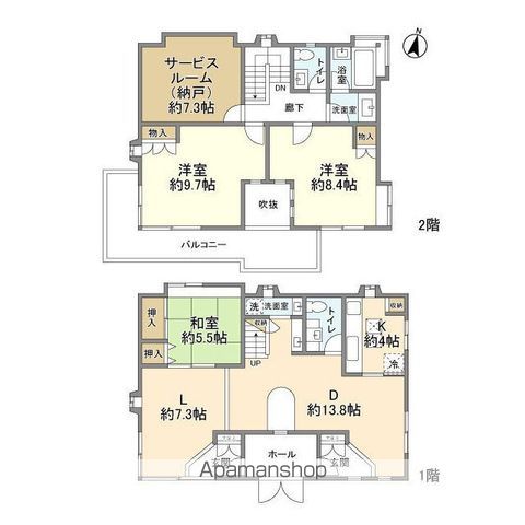荏田西5丁目貸家の間取り