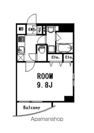 カノンパレス[1K/30.44m2]の間取図