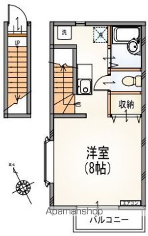 【昭島市玉川町のアパートの間取り】