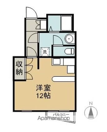 マイパレス高宮[1R/31m2]の間取図