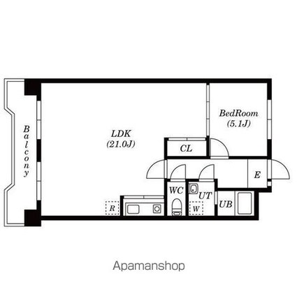 ピースキャピタル上菅[1LDK/62.37m2]の間取図