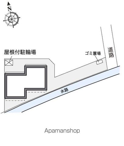 レオパレスブルーメ[1K/28.02m2]の配置図