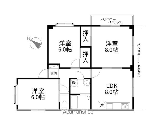 ガーデンパーク西今の間取り写真