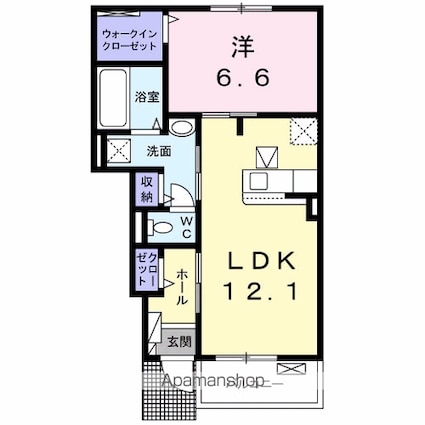 メゾンブローテ　Ｉ[1LDK/48.35m2]の間取図