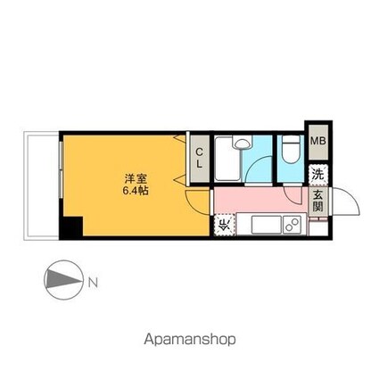 レジディア大島[1K/20.13m2]の間取図