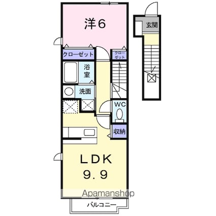 リバーサイド三条[1LDK/42.8m2]の間取図