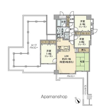 セレナハイム八千代中央[3LDK/81.97m2]の間取図