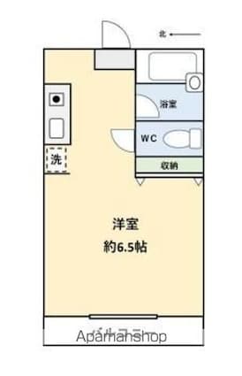 メゾン高山[1R/20.38m2]の間取図